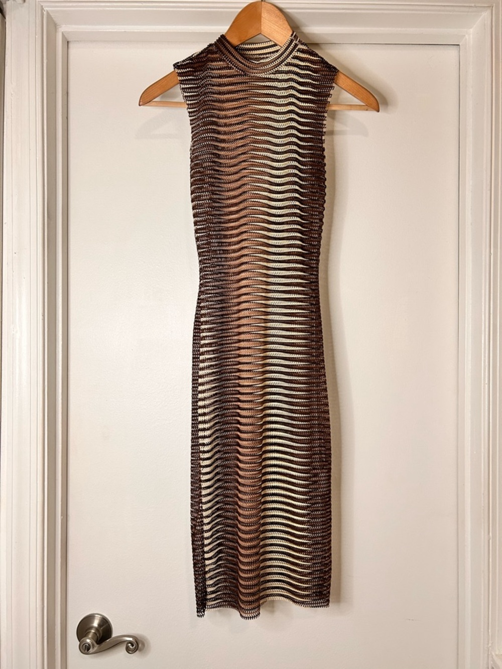 Unbranded Horizontal Striped Sleeveless Bodycon - Size Small - Picture 2 of 11